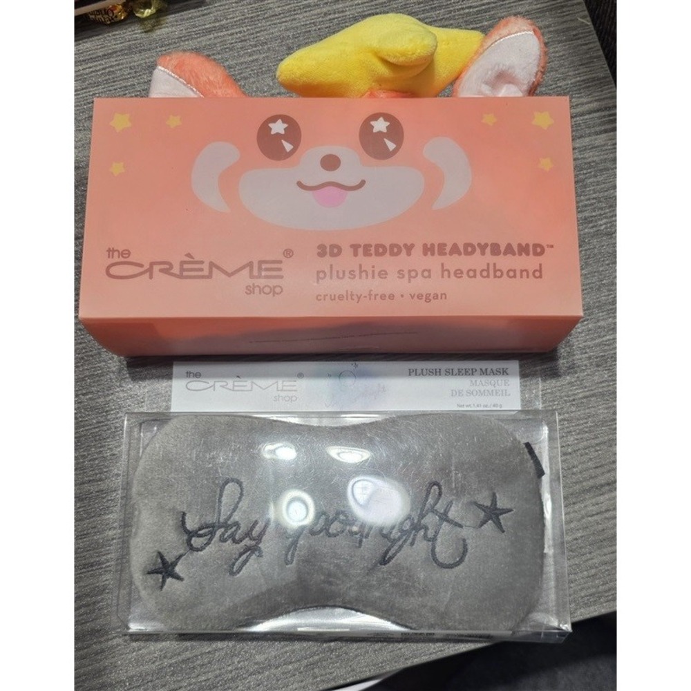 The Creme Shop 2 Red Panda & Goodnight Teddy Heady Band Push Spa Headband 132141